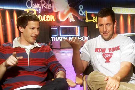 Andy-Samberg and Adam Sandler That's My Boy interview image